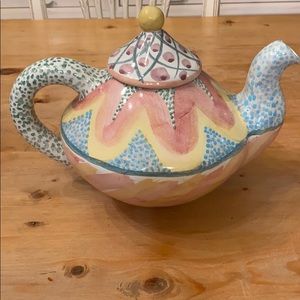 Vintage Mackenzie Childs Keukenhof  tea/coffee pot
